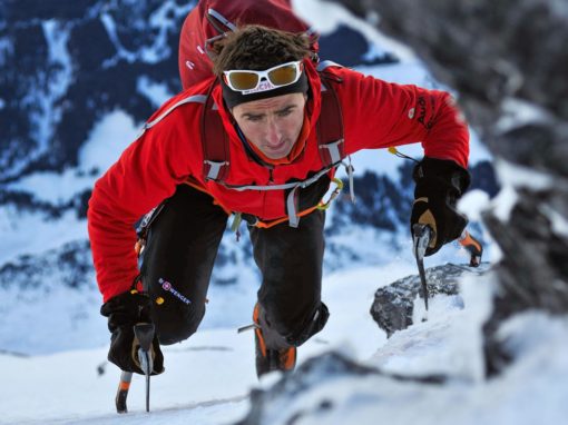 Ueli Steck climbing