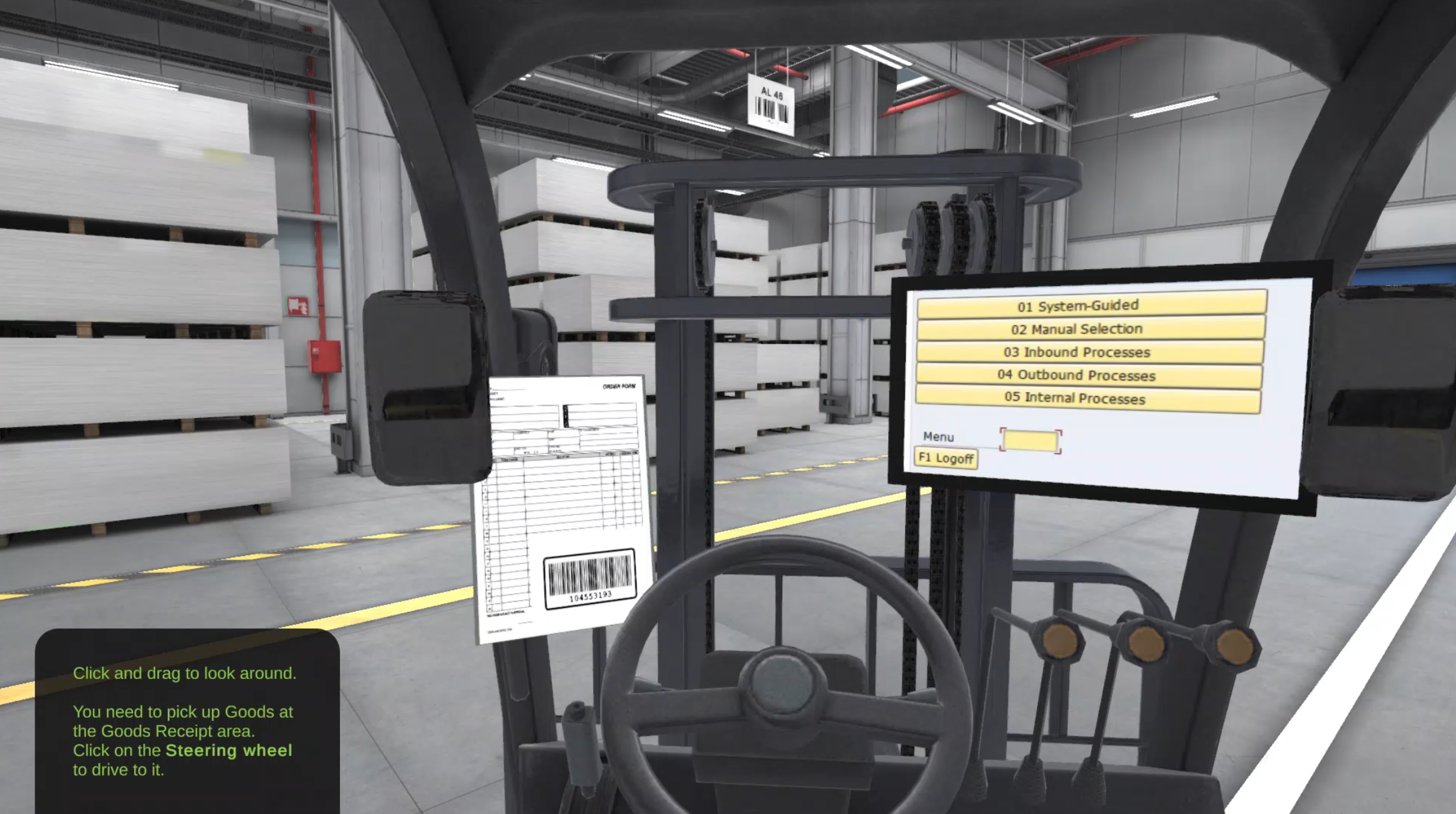 Virtual reality training